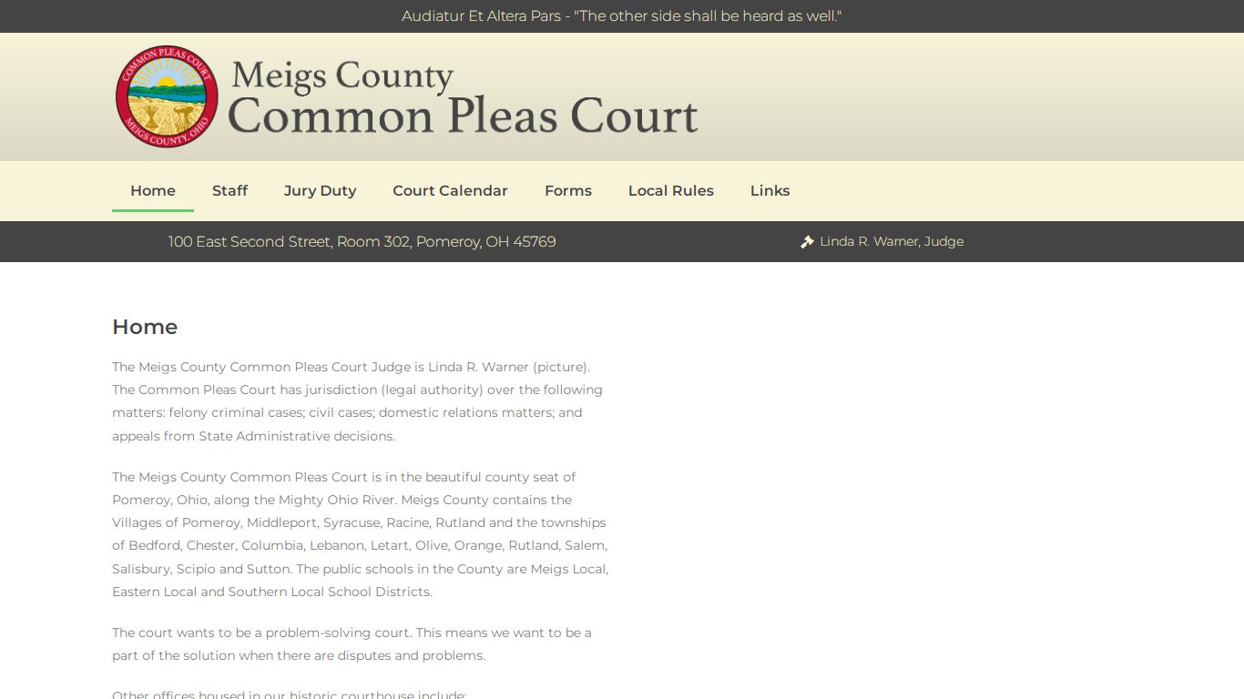 Meigs County Common Pleas Court – Meigs County, Ohio